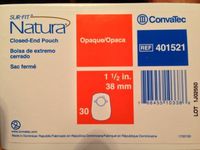 Surfit Natura Closed End Pouch Opaque, Model No : 401521, Size : 38 mm, Box Of 30 by ConvaTec