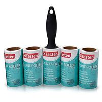 XFasten Pet Lint Roller; 1 Roller + 5 Refill Rolls (90 Sheets Each); Cat, Dog and Pet Hair, Fur and Lint Remover Roller Extra Sticky for Furniture, Car, Carpet and Clothes w/Roller Refill