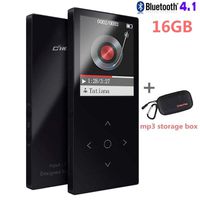 DeeFec 16GB Bluetooth4.1 MP3 Music Player Touch Button Ultra Thin HiFi Lossless Sound Music Player with FM Radio, Voice Recorder, Support SD Card Up to 64GB - Black