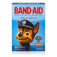 Band-Aid Brand Adhesive Bandages for Minor Cuts & Scrapes, Wound Care Featuring Nickelodeon Paw Patrol Characters for Kids and Toddlers, Assorted Sizes 20 ct