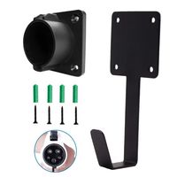 Zencar EV Charger Nozzle Holster Dock and J-Hook Combination for SAE J1772 Connector EVSE Electric Vehicle EV Charger EV Charger Dock and Hook