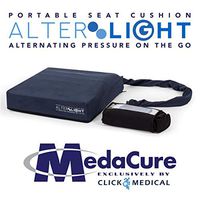 Alternating Pressure Bariatric Wheelchair Cushion - Rechargeable Battery Operated Pump - Low Air Loss, Adds Support, Comfort, Reduces Pressure – Scooters, Geri Chairs – Extra Wide 24" X 18" X 4"