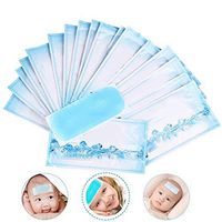 genmine Cooling Gel Fever Patch 8 Hours for Relief Migraine, Muscle ache, Sprain, Hot Flash Blue Forehead Cold Cooling Sticker for Baby Adults Cool Plaster Therapy 15 Sheets