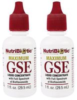 NutriBiotic Maximum GSE Liquid Concentrate (Pack of 2) with Grapefruit Seed Extract, 1 oz.
