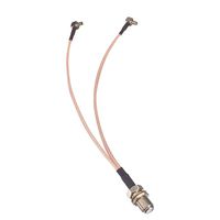 F Female to Y Type 2 X TS9 Male Connector Splitter Combiner Cable Pigtail RG 316 20CM (F to TS9)