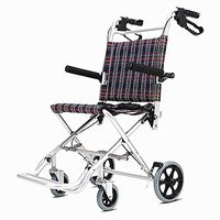 Finly Portable Wheelchair Aluminum Alloy Foldable Portable Stroller Child Senior Travel Travel Tool