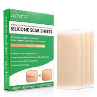 Luxsea Professional Silicone Scar Sheets Soft Reusable Silicone Scar Strips Soften and Flattens Scars Resulting from Surgery, Injury, Burns, Acne, C-section and more
