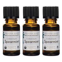 Swanson Certified Organic Spearmint Essential Oil 0.5 fl Ounce (15 ml) Liquid (3 Pack)