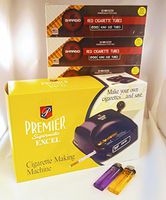 Premier Excel Cigarette Rolling Machine+ Free Shargio Tubes & liighters