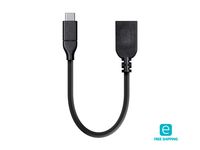 Monoprice Select Series USB C Cable 3.1 USB-C (Type C) to USB-A Female (Type A) Gen 1, 3A, 5 GBps, 0.49 Feet (0.15 Meters) - USB-IF Certified