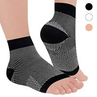 Plantar Fasciitis Socks Foot Sleeves - WOMIR Foot Compression Sleeve with Arch Ankle Support for Men and Women Relieve Aching Feet,Heel & Flat Foot Pain (Gray, S)