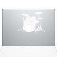 The Decal Guru Star Drummer Decal Vinyl Sticker, 13" MacBook Pro (2015 & Older Models), White (1607-MAC-13P-W)