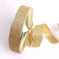 ULTNICE Gold Glitter Ribbon Christmas Tree Decoration Band for Ballroom Wedding