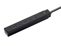 Monoprice 2-Pack 6 Outlet Surge Protector Power Strip - Black - 2ft Heavy Duty Cord | UL Rated, 201 Joules, 1800-watt Capacity