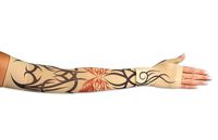 Lymphediva Inked Compression Armsleeve Short 30-40 mmHg Medium with Diamond Band