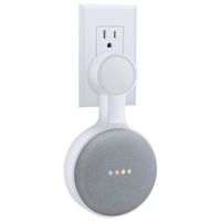 Lamodee Outlet Wall Mount Stand Hanger for Google Home Mini Voice Assistants,Compact Case Plug Hiding the Cord in Kitchen Bedroom Bathroom,A Space-Saving Accessories (White, 1Pack)