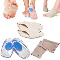 Anti-Pain Forefoot Socks, Pilates Ballet Dance Cushions, Gel Arch Support Sleeve, Orthotics Massage Flat Feet Pad, Gel Shock Absorbing Heel Cups Lifts, for Foot Pain Relief Blister Calluses