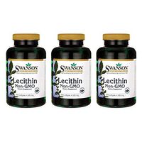 Swanson Lecithin Non-GMO 520 Milligrams 250 Sgels (3 Pack)