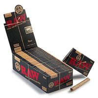 6 Packs Raw Black Single Wide Rolling Paper + 1 XL Beamer Doob Tube + Beamer Smoke Collectable Sticker