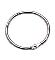 Metal Rings Round Book Binder Ring Photo Album Keychain Key Rings Loose Leaf Binder Ring, Silver, 12 Pieces (1.5 inch)