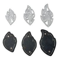 Sizzix 661330 Movers & Shapers Magnetic Die Set with Thinlits, Leaf Charms by Lindsey Serata (6 Pieces)