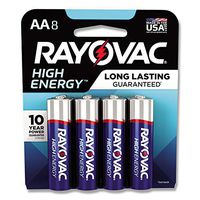 Rayovac, Stainless Steel 815-8CTF2 Alkaline PDQ Card Tray AA Battery (8 Pack), 8 Count