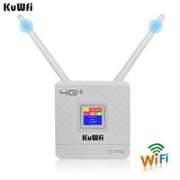 KuWFi 4G LTE CPE Router Cat4 Wireless CPE Router with SIM Card Slot Dual External Antennas for Home/Office Support 10users