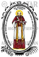 St Fracis de Sales Patron of Writers and Journalists 4"x6" Set of 6 Linen Postcards