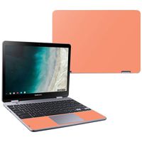 MightySkins Skin Compatible with Samsung Chromebook Plus LTE (2018) - Solid Peach | Protective, Durable, and Unique Vinyl Decal wrap Cover | Easy to Apply, Remove, and Change Styles | Made in The USA