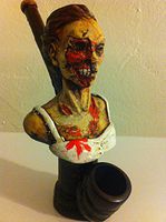 Handmade Tobacco Pipe, Zombie Girl Design