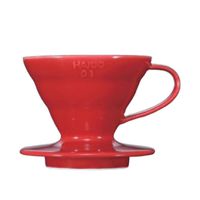 Hario V60 Plastic Coffee Dripper, Size 01, Red