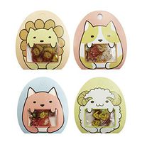 Aimeio Super Cute Cartoon Animals Transparent PVC Stickers for Diary Calendar Albums Decoration Scrapbook Planner Journal Child DIY Toy School Office Supplies,4 Pack