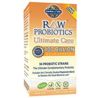 Garden of Life - RAW Probiotics Ultimate Care - Acidophilus and Bifidobacteria Live Culture Probiotic - Gluten, Soy, and GMO-Free - 30 Vegetarian Capsules (Shipped Cold)