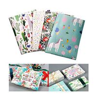 PYHOT 20Pcs Gift Wrapping Paper-Unicorn,Alpaca,Cactus,Flamingo Pattern for Birthday,Holiday,Party,Christmas,Thanksgiving,Valentine's Day (19.6x27.5inch)
