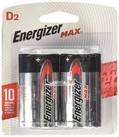 Energizer E95BP-2 D MAX ALK D-2 Battery, Size, One Color