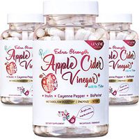 Potent Organic Apple Cider Vinegar Capsules+Mother|1500MG+Inulin, Cayenne Pepper, BIOPERINE|Apple Cider Vinegar Pills for Weight Loss|acv Supplements|Metabolism Booster+Appetite SUPPRESSANT Tablets