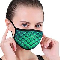 Green Snake Scale Mouth Mask, Mouth Covers, Sanitary Mask, Keep Warm in Cold, Protection from Dust, Allergies, Smoke, Ash, Pollen for Men Women