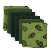 DII Microfiber Cleaning Towels Perfect for Kitchens, Dishes, Car, Dusting, Drying Rags, 12 x 12, Set of 4 - Green Leaves