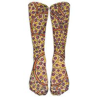 WANING MOON Unisex Delicious Pizza BaseballLong Socks Sports Socks Sweat Uptake Running Football Socks Socking