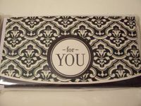 Voila Set of 8 Money/Gift Card Holders ~ for You (Deep Purple with Glittery White Scroll)