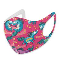 Mouth Masks for Dust Protection Anti Face Mask Washable Earloop Mask Pink Unicorn