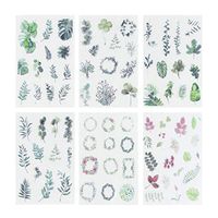 HEALLILY Washi Paper Sticker DIY Scrapbooking Sticker Bullet Journal Decorative Decal for Diary Photo Album Decor 24 Sheets