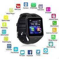 OfferFamily 007 Fitness Smartwatch - Touch Screen + Bluetooth Enabled + Camera + Pedometer - iOS & Android (Black)