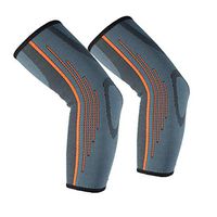 NOOZ Fitness Elbow Brace Compression Support Sleeve - 1 Pair (Gray, X-Large)
