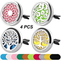Maromalife 4 PCS Car Diffuser Vent Clip Essential Oil Car Vent Clip Diffuser Car Clip Aromatherapy Small Car Diffuser with 40 Felt Pads