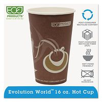 Eco-Products EPBRHC16EW Evolution World 24% Recycled Content Hot Cups - 16oz, 50/PK, 20 PK/CT