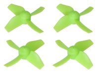 Microheli Plastic 4-Blade Propeller 31mm/1.0mm Shaft CW/CCW Set (Green)