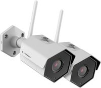2-Pack Amcrest 4MP IP Camera WiFi UltraHD Wireless Outdoor Security Camera Bullet - IP67 Weatherproof, 98ft Night Vision, 4-Megapixel (2688 TVL), 2PACK-IP4M-1026W (White)