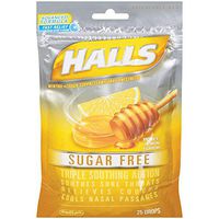 Halls Mentho-Lyptus Drops Sugar Free Honey-Lemon - 25 ct, Pack of 3