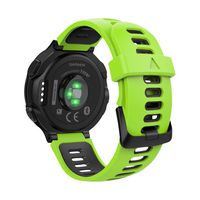 MoKo Watch Band Compatible with Garmin Forerunner 735XT/220/230/235/620/630 Smart Watch, Soft Silicone Adjustable Replacement Strap Fit Garmin Forerunner 735XT/220/230/235/620/630 - Green & Black